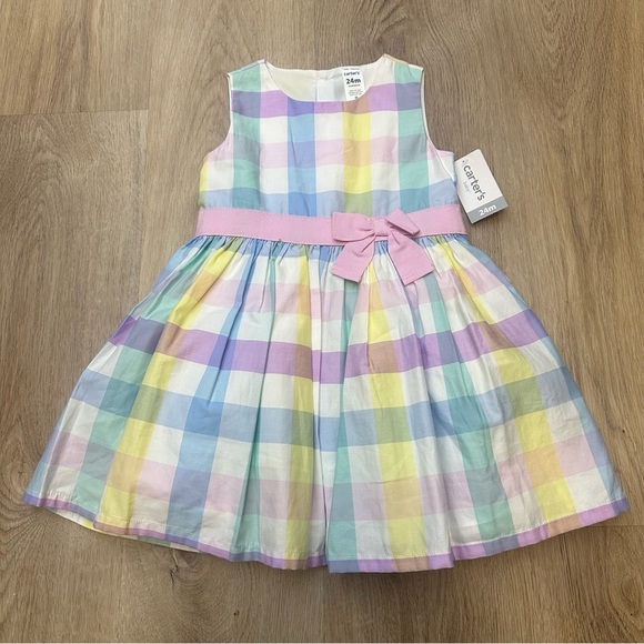 Carter's Multicolor Plaid Formal Dress for Kids - Picture 1 of 5